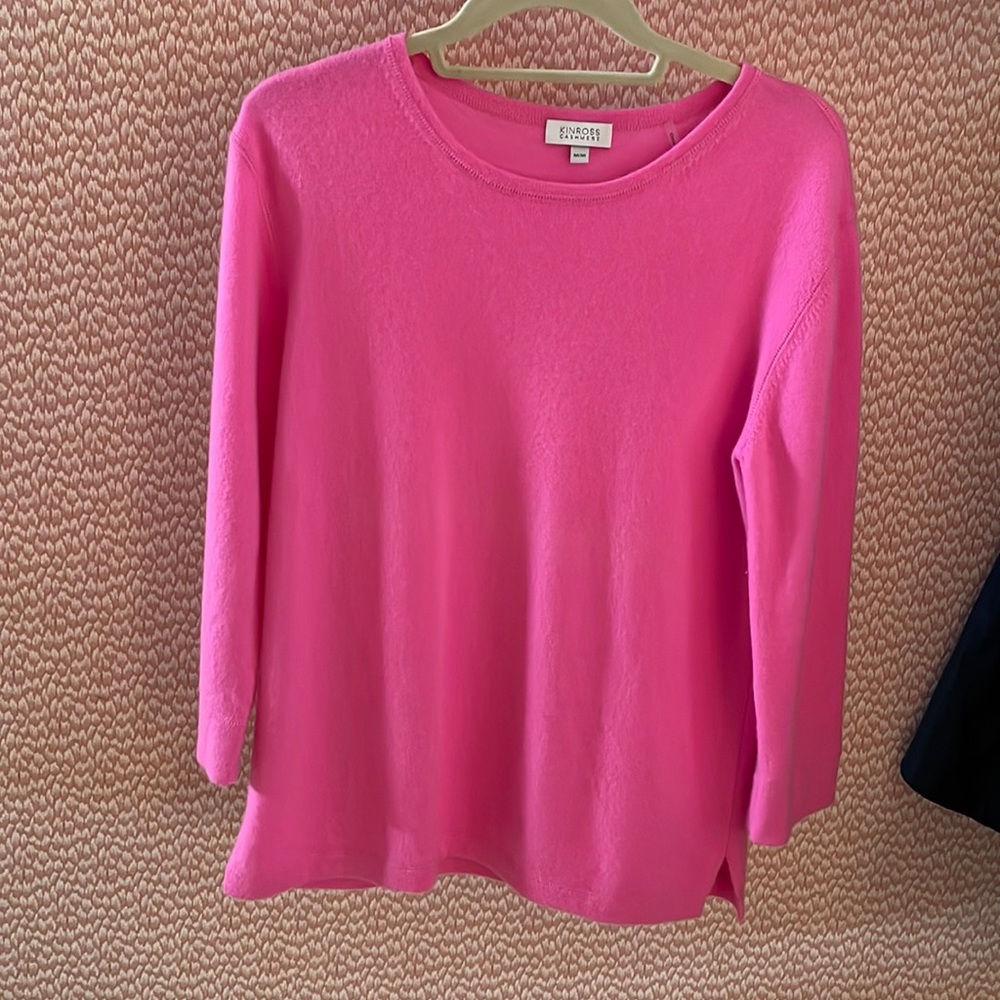 Kinross Cashmere Three-Quarter Sweater